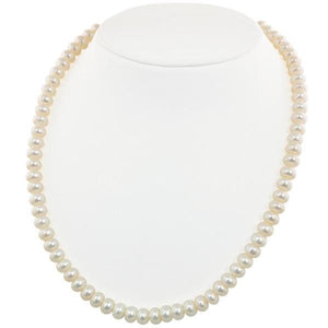 Honora 7-8 MM White Rondel Freshwater Cultured Pearl 16" Necklace