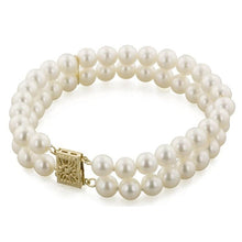 Load image into Gallery viewer, Honora 7 Inch &quot;Classic&quot; 6-7mm Double Strand White Freshwater Cultured Pearl Bracelet
