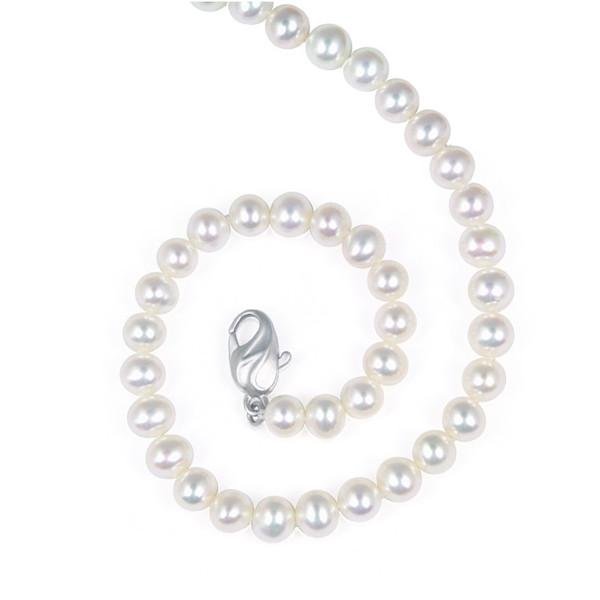 Honora Sterling Silver 6-7mm 18 Inch Classic Freshwater Cultured White Pearl Necklace