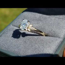 Load and play video in Gallery viewer, Ben Garelick Oval Cut Floral Leaf Diamond Engagement Ring
