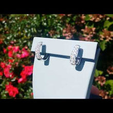 Load and play video in Gallery viewer, Simon G. Classic Pave Diamond Huggie Earrings
