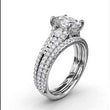 Load and play video in Gallery viewer, Fana Oval Triple-Row Tapered Diamond Engagement Ring
