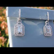 Load and play video in Gallery viewer, Simon G. &quot;Mosaic&quot; Diamond Dangle Baguette Earrings
