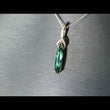Load and play video in Gallery viewer, Simon G. Elongated Teardrop Shaped Green Tourmaline Pendant
