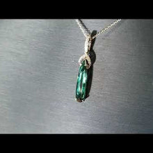 Load and play video in Gallery viewer, Simon G. Elongated Teardrop Shaped Green Tourmaline Pendant
