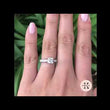 Load and play video in Gallery viewer, Kirk Kara White Gold Stella Princess Cut Diamond Engagement Ring Video on hand 
