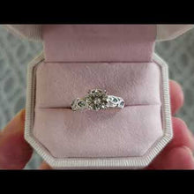 Load and play video in Gallery viewer, Kirk Kara &quot;Dahlia&quot; Marquise Shaped Aquamarine Engagement Ring
