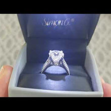 Load and play video in Gallery viewer, Simon G. Large Center &quot;Cathedral Style&quot; Diamond Engagement Ring
