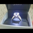 Load and play video in Gallery viewer, Simon G. Large Center &quot;Simon Set&quot; Baguette Diamond Engagement Ring
