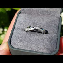 Load and play video in Gallery viewer, Artcarved White Gold Pave Diamond Twist Wedding Ring
