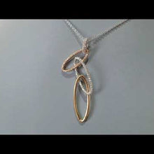 Load and play video in Gallery viewer, Simon G. Tri-Color Gold Geometric Contemporary Diamond Pendant
