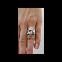 Load and play video in Gallery viewer, Kirk Kara White Gold &quot;Dahlia&quot; Pink Sapphire Marquise Cut Diamond Engagement Ring On Model Hand Video With Different Colored Stone Variations

