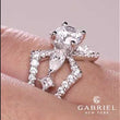 Load and play video in Gallery viewer, Gabriel &quot;Lina&quot; Wide Split Shank Diamond Engagement Ring
