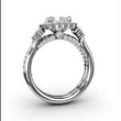 Load and play video in Gallery viewer, Fana Cushion Halo Bezel Set Milgrain Diamond Engagement Ring
