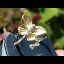 Load and play video in Gallery viewer, Simon G. Monarch Butterfly Diamond Ring
