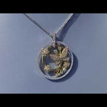Load and play video in Gallery viewer, Simon G. Yellow &amp; White Gold Diamond Butterfly Pendant
