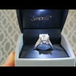 Load and play video in Gallery viewer, Simon G. Large Center &quot;Cathedral Style&quot; Pave Set Diamond Engagement Ring
