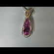Load and play video in Gallery viewer, Simon G. Large Pear Cut Kunzite &amp; Diamond Pendant
