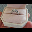 Load and play video in Gallery viewer, Kirk Kara White Gold &quot;Stella&quot; Blue Sapphire Small Center Princess Cut Engagement Ring Video In Box
