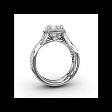 Load and play video in Gallery viewer, Fana Cushion Shaped Halo Twist Diamond Engagement Ring
