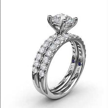 Load and play video in Gallery viewer, Fana Classic Pave Round Cut Engagement Ring
