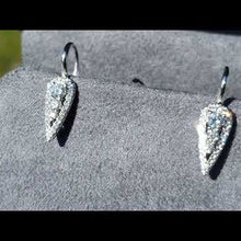 Load and play video in Gallery viewer, Gabriel &amp; Co. Pear Shaped Pave Diamond Earrings
