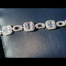 Load and play video in Gallery viewer, Simon G. &quot;Mosaic&quot; Diamond Baguette Tennis Bracelet
