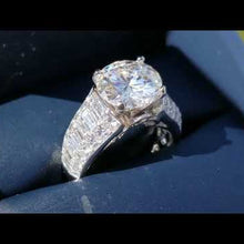 Load and play video in Gallery viewer, Simon G. Large Center &quot;Simon Set&quot; Baguette Diamond Engagement Ring
