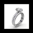 Load and play video in Gallery viewer, Fana Oval Cut Hidden Halo Shared Prong Diamond Engagement Ring
