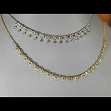Load and play video in Gallery viewer, Simon G. 18K Yellow Gold Milgrain Bezel Diamond Choker Necklace
