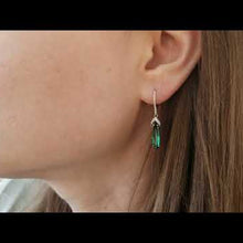 Load and play video in Gallery viewer, Simon G. Green Tourmaline Dangle Earrings
