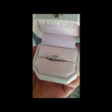 Load and play video in Gallery viewer, Kirk Kara White Gold &quot;Charlotte&quot; Pink Sapphire Round Cut Diamond Wedding Band Video In Box

