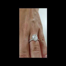 Load and play video in Gallery viewer, Kirk Kara &quot;Carmella&quot; Pear Cut Halo Diamond Engagement Ring
