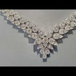 Load and play video in Gallery viewer, Simon G. 18K White Gold Graduating Pear shaped Diamond Necklace
