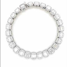 Load and play video in Gallery viewer, Lafonn Simulated Emerald Cut Diamond Tennis Bracelet
