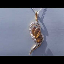 Load and play video in Gallery viewer, Simon G. 18K Yellow Gold Organic Allure Sideways Diamond Butterfly Pendant
