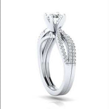 Load and play video in Gallery viewer, Gabriel &amp; Co. &quot;Elyse&quot; Split Shank Diamond Engagement Ring
