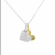 Load and play video in Gallery viewer, Lafonn Two-Tone Heart Shadow Charm Simulated Diamond Pendant
