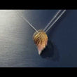 Load and play video in Gallery viewer, Simon G. 18K Yellow Gold Organic Allure Diamond Leaf Pendant
