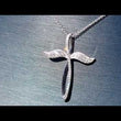 Load and play video in Gallery viewer, Simon G. Virtue Diamond Cross Wing Pendant

