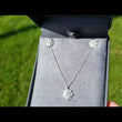 Load and play video in Gallery viewer, Gabriel &amp; Co. Sunburst Diamond Cluster Pendant Necklace
