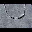 Load and play video in Gallery viewer, Gabriel &amp; Co. &quot;Indulgence&quot; Graduating Diamond Curved Bar Necklace
