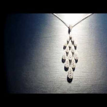 Load and play video in Gallery viewer, Simon G. Pave Diamond Teardrop &quot;Chandelier&quot; Drop Pendant
