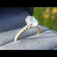 Load and play video in Gallery viewer, Ben Garelick Elongated Oval Two-Tone Diamond Engagement Ring
