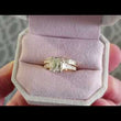 Load and play video in Gallery viewer, Kirk Kara &quot;Stella&quot; Emerald Cut Center Channel Set Diamond Engagement Ring
