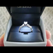 Load and play video in Gallery viewer, Simon G. Small Center Vintage Style Filigree Diamond Engagement Ring
