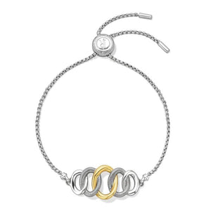 Judith Ripka Eternity Interlocking Link Friendship Bracelet with 18K Gold