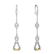 Load image into Gallery viewer, Judith Ripka Vienna Linear Stirrup Drop Earrings
