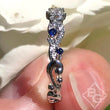 Load image into Gallery viewer, Kirk Kara Angelique Blue Sapphire &amp; Diamond Scrollwork Wedding Ring
