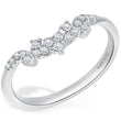 Load image into Gallery viewer, Kirk Kara White Gold &quot;Angelique&quot; Petite Scroll Curved Diamond Wedding Band Angled Side View
